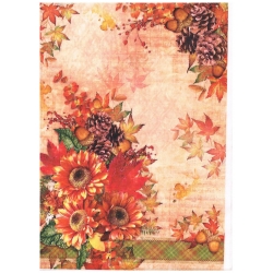 Papier ryżowy Ciao Bella A4 21*29,7cm  CBRP057 ,jesień, bukiet